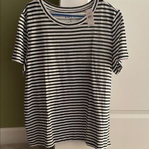 LOFT Monochrome Striped Tee